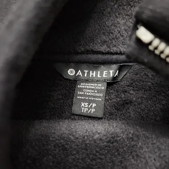 Athleta Cozy Karma Asym Pullover Black Size XS - Picture 2 of 4